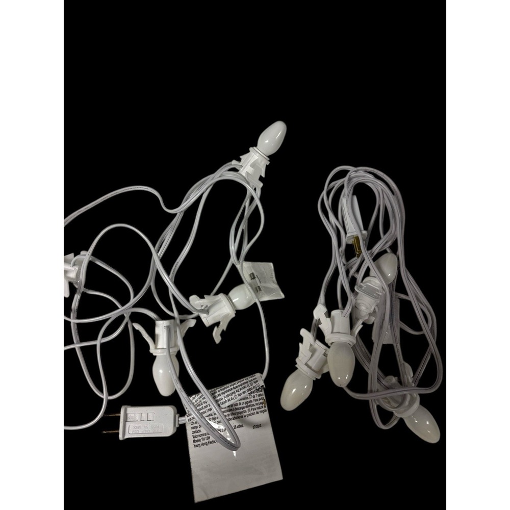 4 SOCKET LIGHT CORD SET FOR DEPT 56 LEMAX CHRISTMAS‎ VILLAGE BUILDINGS Lot Of 2